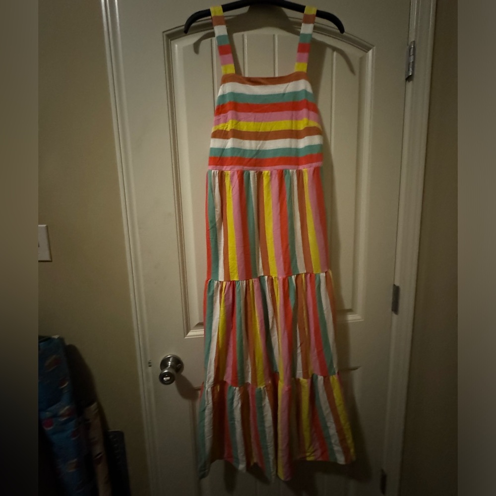 J. Crew Cotton Stripe Maxi Dress